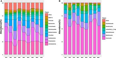 The divergent vertical pattern and assembly of soil bacterial and fungal communities in response to short-term warming in an alpine peatland